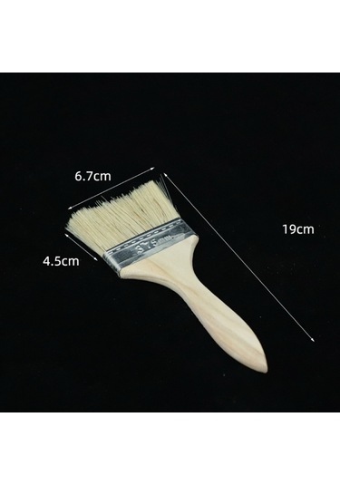 Moveevo Ahşap Saplı, Doğal Tüylü 3'lü Boya Fırçası Seti 20mm, 45mm, 67mm - Ev Tamiri, Yapı Projeleri Ve Sanat Çalışmaları İçin Dayanıklı Kullanim Çok Renkli