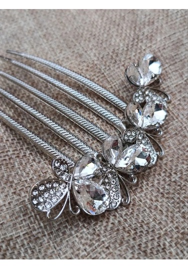 Villovatik Marianne Tarak Saç Tokası Şeffaf Strass 314044093 Diğer