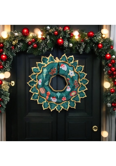 Yılbaşı Kapı Süsü Folyo Balon 80x67 Cm Çok Renkli