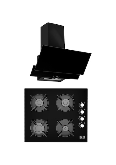 Exep EO320 - ED401 Siyah Cam Ankastre Set