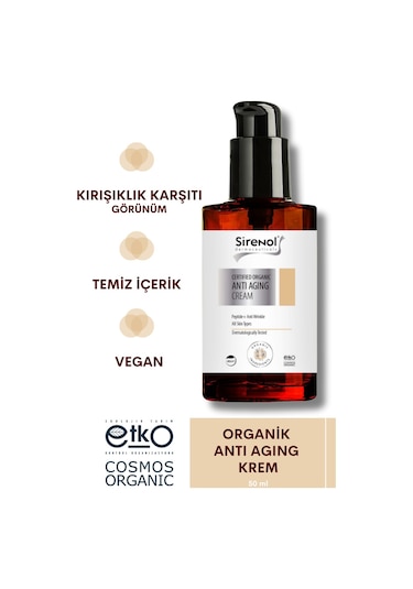 Sirenol Organik Sertifikalı Anti-Aging Yüz Kremi 50 ML