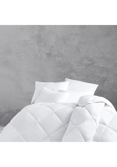 Çift Kişilik Lüx Mikrofiber Yorgan Beyaz Battal Boy 215x225 Beyaz