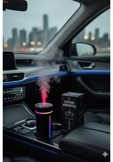 Blackbird Kt-h10 Siyah Oto İçi Hava Nemlendirici Tavan Yıdız Işıklı Buhar Koku Makinası