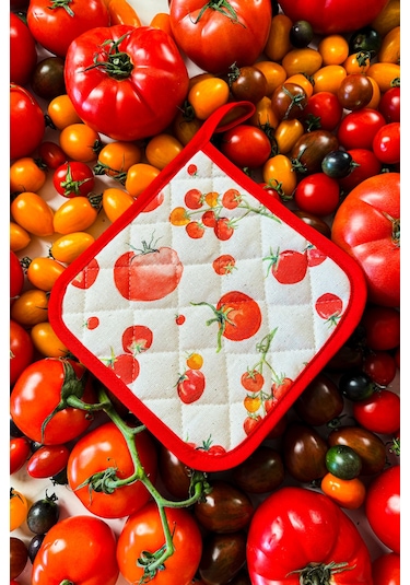 Rakle x Bengi Kurtcebe Pomodoro Fırın Eldiveni ve Tutacak Seti