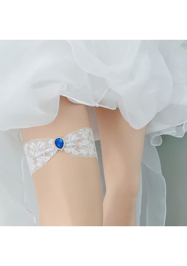 Suntek Moda Kristal Jartiyer Düğün Balo Ücretsiz-boyut-1 Beyaz