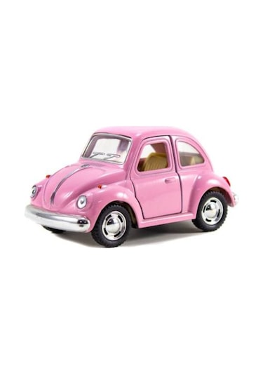Metal Vosvos Araba Pembe Sevimli Vosvos Çek Bırak 10 Cm pembe