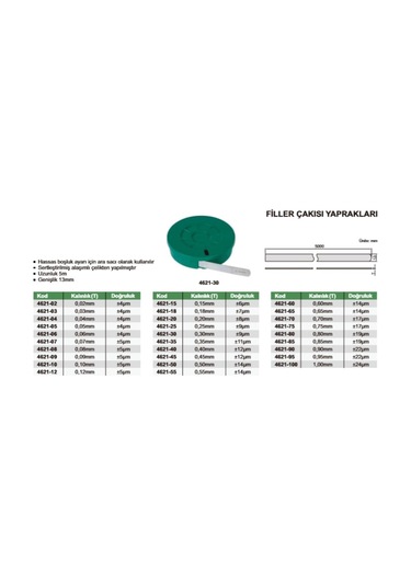 İnsize 4621-02 Filler Çakısı Yaprağı