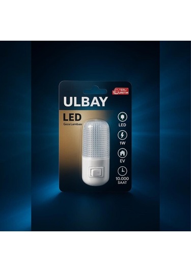 Ulbay Gc08 Gece Lambası Anahtarlı Beyaz
