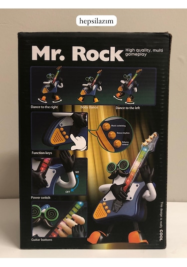 Dans Eden Işıklı Şarkı Çalan Gitarlı Mr.rock Oyuncak Sarı - Yeşil