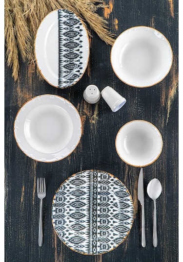 Snow 6 Kişilik 23 Parça Porselen Yemek Takımı