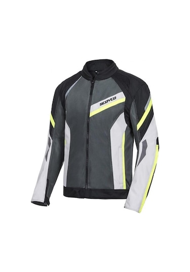 Scoyco Jk100 Yazlık Fileli Mont Siyah-neon Sarı