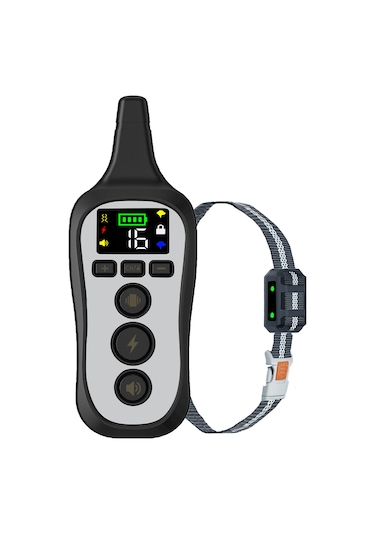 Köpek Tasması Barker, Uzaktan Kumandalı Köpek Eğitmeni Ultrasonik Elektrik Şok Tasması Köpek Eğitim -siyah