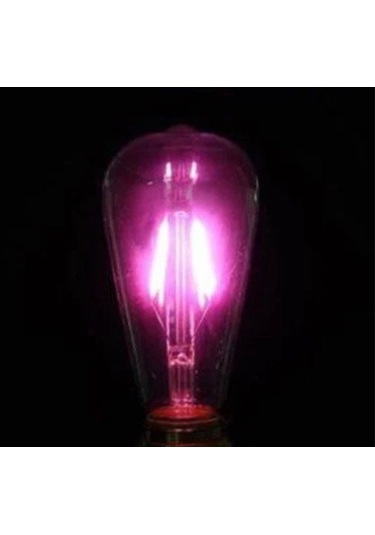 4 W Pembe Işık 4 Flamanlı Rustik E27 Duy Led Ampül Renkli 1 Adet