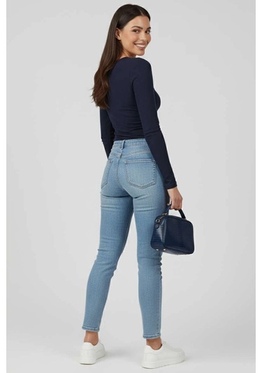 Yanı Büzgülü Bluz Lacivert T4322 Lacivert