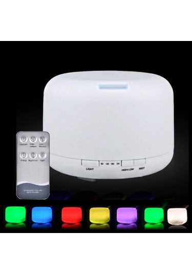 Suofeng 500ml Uyumlu Led Işık Ve Uzaktan Kumanda İle Ultrasonik Nemlendirici Aromaterapi Dağıtıcı Avrupa Standartı
