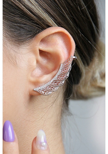 Argentum Concept 925 Ayar Gümüş Melek Kanadı Kıkırdak Küpe - K012701