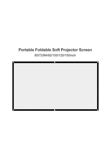 Artfulabode 120 İnç 16:9 Kıvrımsız Taşınabilir Projeksiyon Perdesi, Ev Sineması Ve Toplantı Ekranı Jzr-gy