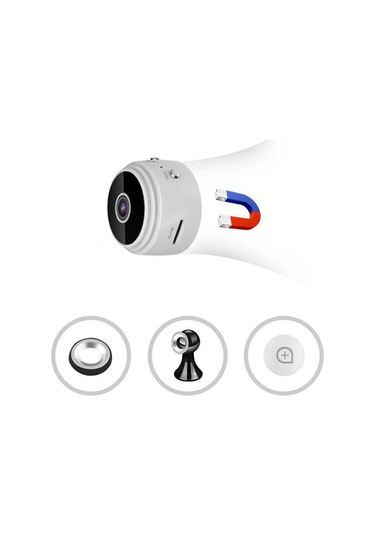 Vkemall Küçük Boy Wireless Hareket Algılama Kamera - Wıfı 1080p Hd Gece Görüşü Dışarıda Kullanım - Video Kayıt Ve Fotoğraf Çekimi - Siyah - Hafıza Kartı Yok