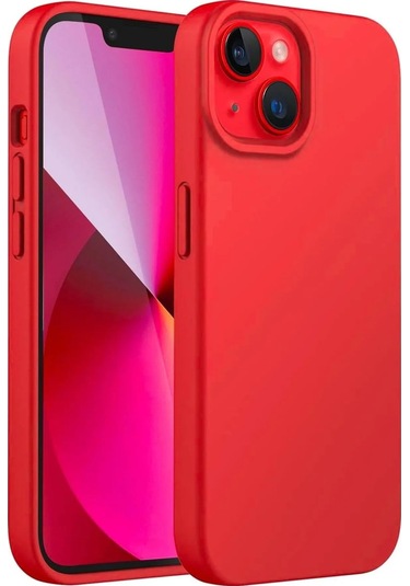 İphone 13/14 Uyumlu Lansman Kılıf Leke Kir Su Tutmayan Yüzey İçi Kadife Mükemmel Hissiyat Kirmizi