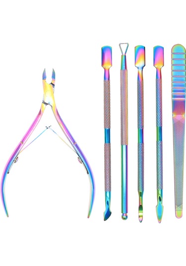 Wezone 6 Lık Çok Amaçlı Tırnak Bakım Seti, Paslanmaz Çelik, Gümüş Renk, 15x10x5cm Boyutlarında