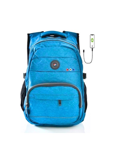 Relaxion Sırt Çantası / Günlük Çanta / Okul Çantası Çivit Mavi Renk Desenli