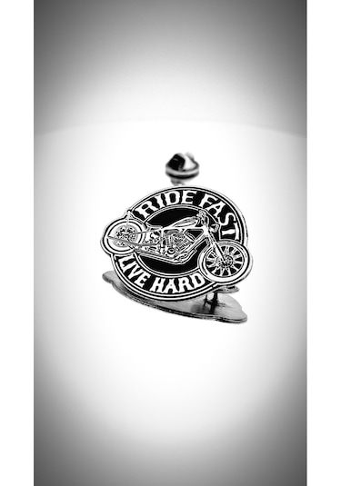 Yörük Tasarım Rıde Fast & Live Hard Motorcu Rozeti Gümüş