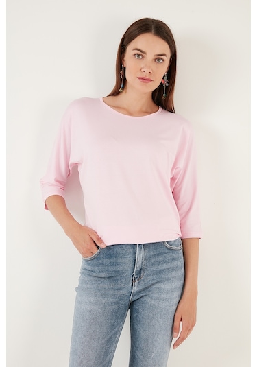 Lela Bisiklet Yaka Truvakar Kol Bayan Bluz 5861416Y Toz Pembe