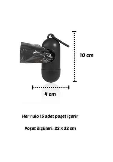 Bamm Bamm Çanta Boy Kirli Bebek Bezi Çöp Poşeti ve Taşıma Çantası (Siyah)