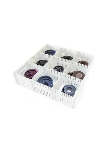 Çekmece Düzenleyici Ayarlanabilir Kesilebilir Takı Toka Çorap Beyaz