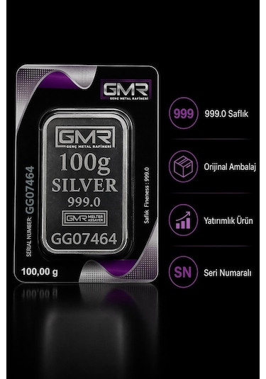 Gmr 100 Gram Külçe Gümüş
