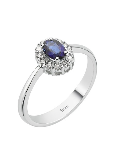 Sirius Pırlanta Ve Oval Safir Taşlı Anturaj Yüzük 0817R0126