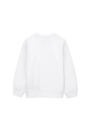 Mavi Mıav Baskılı Beyaz Erkek Çocuk Sweatshirt M6610031-620 BEYAZ