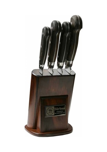 61502ym - Sürmene Yöresel Mutfak Bıçağı Seti - 4 Lü Set Çok Renkli