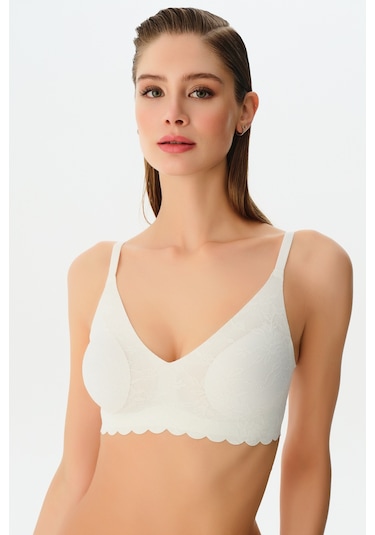 Suwen Invisible Soft Dantteli Sütyen Sw5986036 Ekru