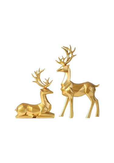 Reedark Modern Origami Geyik Dekorasyonu - Şık Ve Dayanıklı Beyaz Orta Boy Ev Aksesuarı Beyaz