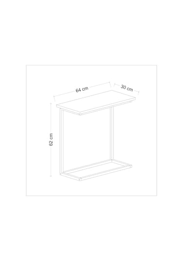 Narin Yan Sehpa, Metal Ayaklı Yan Sehpa, Ev-ofis - Antrasit/siyah Antrasit/siyah