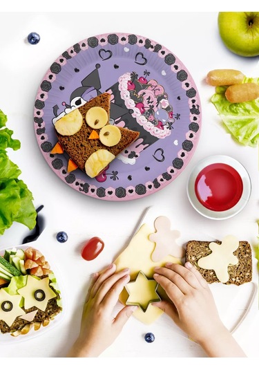 Nd Plej Tek Kullanımlık Mutfak Seti, Kuromi Vişne, Tabak Ve Bardaklar 188365216 25