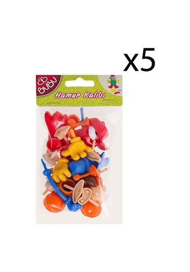 Bubu Oyun Hamuru Aksesuarı Vücut Parçaları 26 Parça 5 Paket Çok Renkli