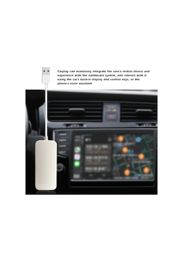 Symbee Siyah Carplay Modülü Araç Navigasyon Kutusu - Telefon Ve Panel Entegrasyonu, Kolay Kullanım, Sürüş Güvenliği Artırıcı Mikrofon Yok