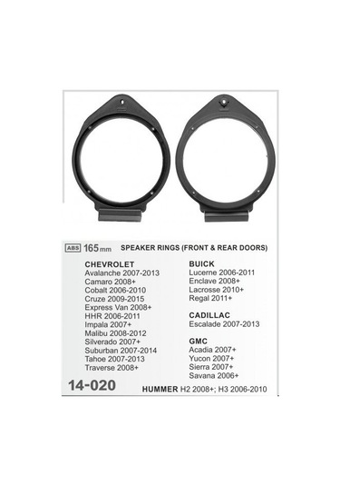 Hummer H2 ve H3 Hoparlör Kasnağı Takımı