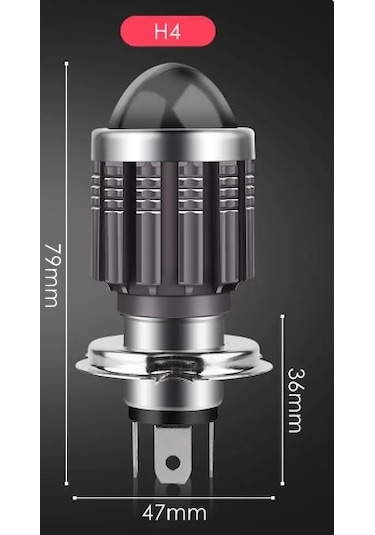 Far Ampulü Led Otomobil H4 Mercek Led Sarı-beyaz 1 Adet
