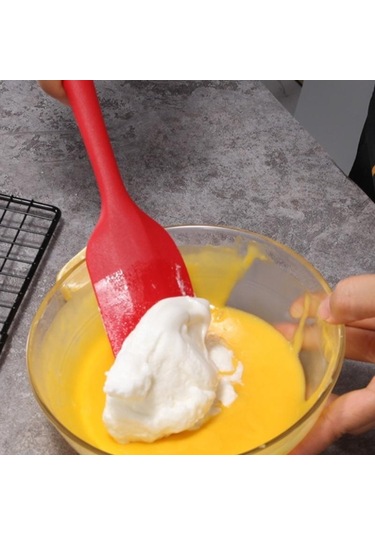 Siyah Kırmızı Silikon Spatula Seti Kauçuk Kazıyıcı 10 Parça Mutfak Pişirme Gereçleri Pişirme İçin Karıştırma Yapışmaz Tavalar İçin Uygun 6