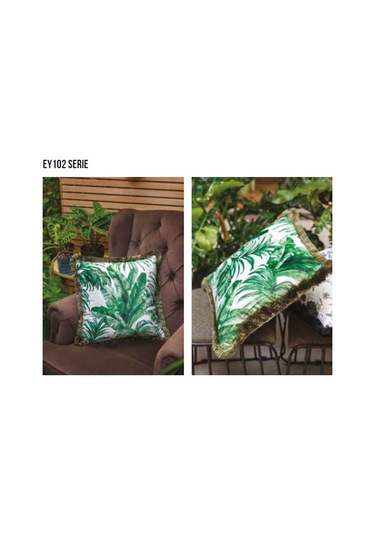 Adawall Çiçekli Yaprak Desenli Dekoratif Kırlent EY102