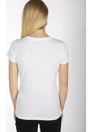 ROBERTO CAVALLI  Kadın T'shirt RRC5499L Beyaz