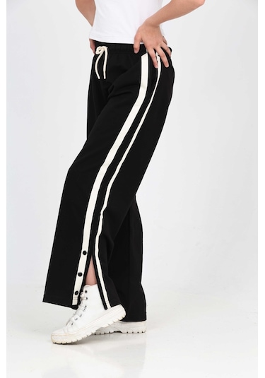 Toontoy Kız Çocuk Boydan Şeritli Eşofman Alt Somon