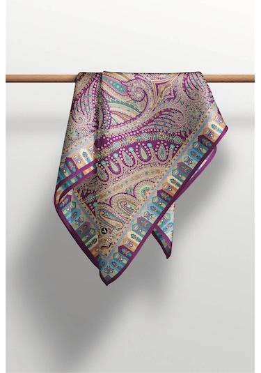 Twill İpek Eşarp Mürdüm-1 - 60776 Mürdüm