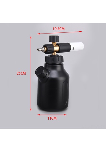 Maiyame Yüksek Basınçlı Araba Yıkama Spreyi - 2201 Siyah Miktar Ölçer Kavanoz, Döner Başlık, Kalın Kasa, 1/4 Hızlı Bağlantı