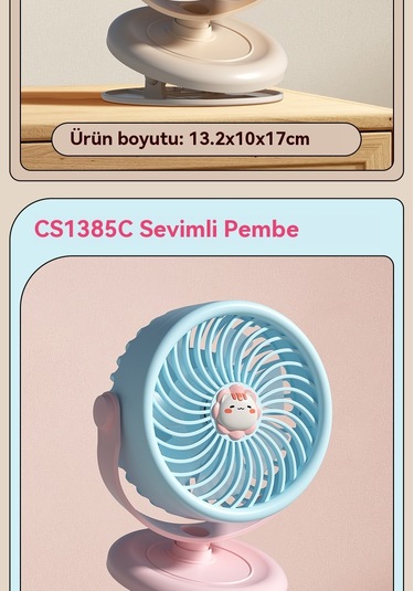 Aurora Yeni Ofis Klibi Mini Usb Şarj Küçük Fan Açık Kamp