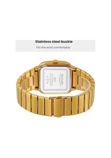 Sones Gedi 52004 Kadın Kuvars Elmas Bilezik Saat Gümüş Kabuk Yeşil Plaka