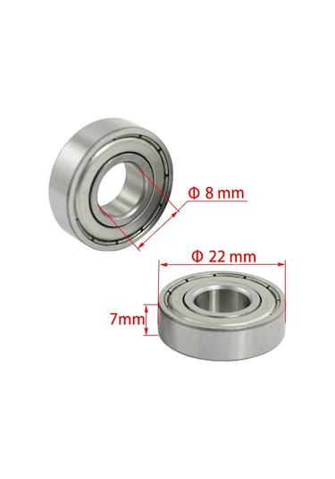 608 Zz Minyatür Rulman 8X22X7 - 50 Adet